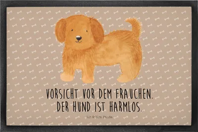 Produktbild von Mr. & Mrs. Panda Schmutzmatte Hund Flauschig 40 x 60 cm - Hundeglück - Geschenk, Sprüche, fußmatte, Hunde, Witzig, Eingangsteppich, Schmutzfänger, Schmutzfangmatte