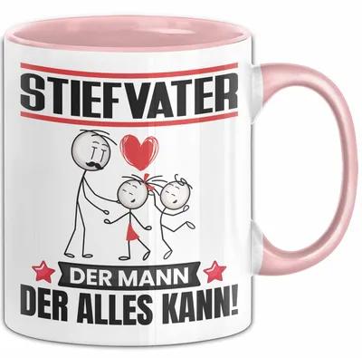 Produktbild von Stiefvater Tasse Geschenk für Stiefvater Der Mann Der Alles Kann Geschenkidee zum Geburtstag (Rosa)
