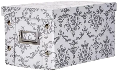 Productafbeelding van Zeller CD-box "Vintage", karton, wit - 16,5x28x15; artikelnummer 17970