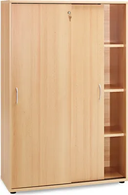 Produktbild von Möbelpartner Schiebetürenschrank Lion | Large | HxBxT 153x100x40cm | 4 Fächern | Buche