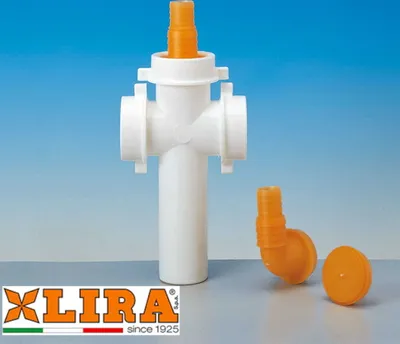 Produktbild von 3-Wege-Verbindung Mit Waschmaschinenschlauchanschluss Ø 40 Mm, Weiß Lira