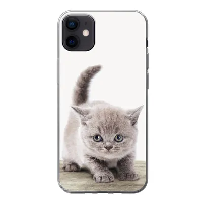 Produktbild von MuchoWow® Handyhülle Schutzhülle Hülle für iPhone 12 mini Kätzchen - Katze - Haustiere - Jungen - Kinder - Mädchen Silikon Softcase Handy Hülle - Bild