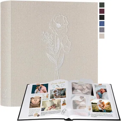 Productafbeelding van Fotoalbum, linnen, beige, 30 x 33,5 cm, 100 pagina's, voor scrapbooking