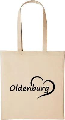 Produktbild von Huuraa Baumwollbeutel Oldenburg Geschenk Einkaufstasche Natural 10 Liter Baumwolle Oldenburg Accessoire