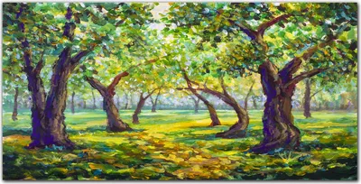 Produktbild von Coloray - Bild aus Glas - Glasbilder - 100 x 50 cm - Wanddekoration Wohnzimmer Glasblock mit Bild Gehärtetes Glas Dekoration Küche - Wald Natur