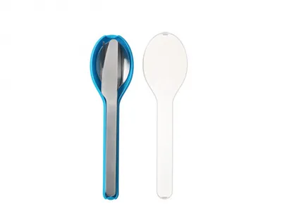 Produktbild von Rosti Mepal Besteckset Ellipse 19,5x5,1x2,3cm aqua 3teilig, 51 mm, 23 mm, 195 mm, 111 g