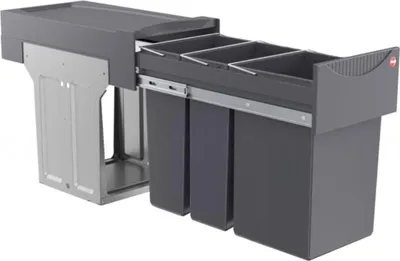 Image de Collecteur de déchets Hailo 3666191 TZ Swing Terzett 2x 7 + 15 litres