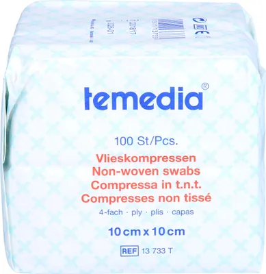 Zdjęcie produktu dla Kompresy włókninowe niesterylne 4-krotne 10x10cm, 100 szt