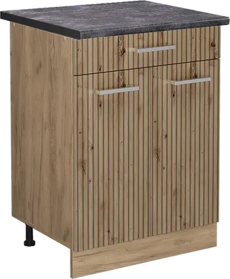 Obrázek produktu pro Spodní skříňka kuchyňské linky Vicco R-Line Řemeslný dub 60 cm se zásuvkou, PD Antracit, Model 49116