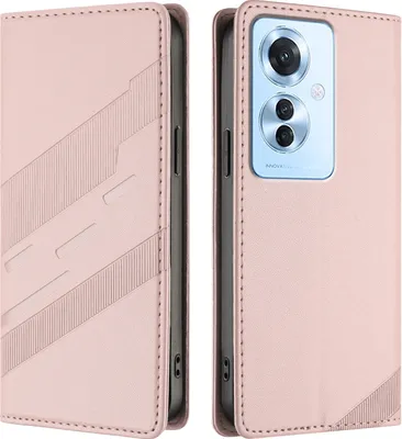 Obrázek produktu pro Pouzdro pro Oppo Reno11 F,Polyuretankožené peněženkové pouzdro s přihrádkou na karty a funkcí stojánku Pink
