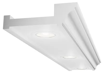 Immagine prodotto di ELHARE Modanature per stucchi Profilo LED Spot Striscia di illuminazione indiretta Luce XPS LH16A - 60x200mm, 2m