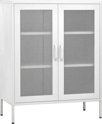 Obrázek produktu pro vidaXL Úložná skříň bílá 80x35x101,5 cm Ocel
