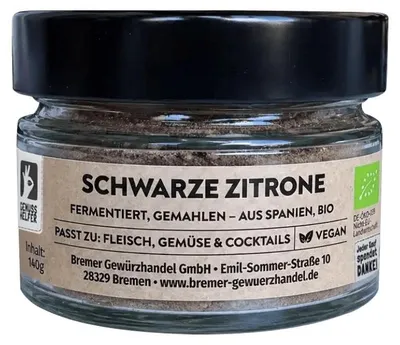 Produktbild von Schwarze Zitrone , Loomi Gewürz, gemahlen, 40g