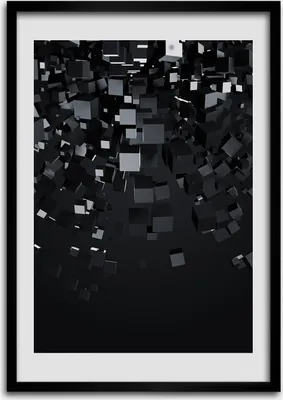 Produktbild von Bild - Bilderrahmen - Foto - 70 cm x 100 cm - MDF - Rahmen - Wandkunst - 3D-Abstraktion