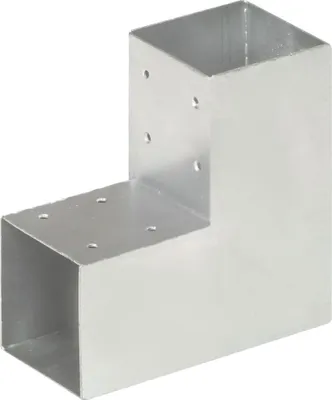 Obrázok produktu pre vidaXL Post Connector 4 ks. Tvar L Pozinkovaný kov 91 x 91 mm