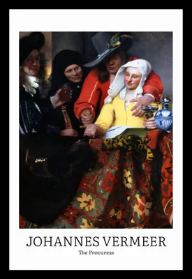 Immagine prodotto di Poster 20x30 cm Design The Procuress, Vermeer Vintage per il salotto