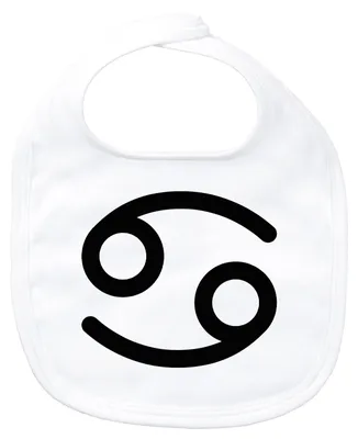 Produktbild von Huuraa Baby Lätzchen Krebs Sternzeichen Zeichen White Klettverschluss  Baumwolle Latz Geschenkidee