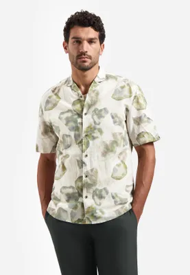 Produktbild von Shirt Short Sleeve Allover Printed With Linen