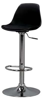 Produktbild von Korsika Barhocker Kunstleder Schwarz, Hocker Sitzhocker Tresenhocker, Design Barstuhl Tresenstuhl Barmöbel