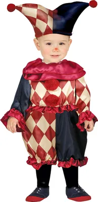 Produktbild von Clown Baby Kostüm Harlekin Halloween Spaß Fasching Kostüm Clownmütze Zirkus Niedlich Einteiler Fantasy Verspielte Verkleidung Wärme Kreativ, Größe: 74/80 Farbe: Grau