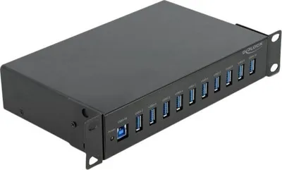 Produktbild von DELOCK 10" Industrie Hub 10 x USB 3.2 Gen 1 Typ-A