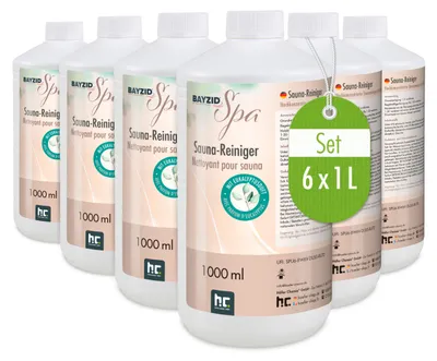 Produktbild von 6x 1 L Saunareiniger mit Eukalyptusduft - Hochkonzentrat