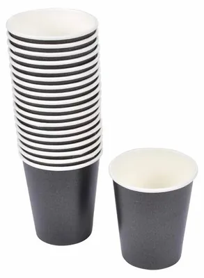 Image de Lot de 20 gobelets en carton Noir