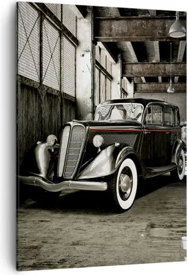 Produktbild von Bild auf Leinwand - Leinwandbild - Einteilig - Auto klassisch auto modell - 50x70cm - Wand Bild - Wanddeko - Wandbilder - Leinwanddruck - Wanddekoration - Leinwand bilder - Wandbild - PA50x70-2557