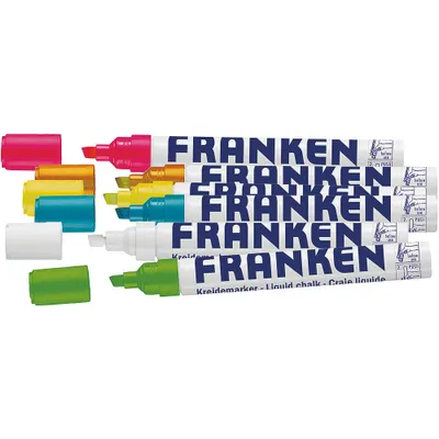 Produktbild von FRANKEN ZKM97 Kreidemarker farbsortiert 2,0 - 6,0 mm, 6 St.