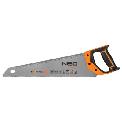 Produktbild von NEO TOOLS Handsäge 400/450/500 mm, 7 TPI, Zweikomponentengriff, dreiseitig geschärfte, gehärtete Zähne (400mm)