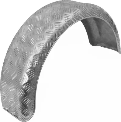 Produktbild von DOMAR D29122 Einzelkotflügel 14-15 Zoll aus Aluminium-Riffelblech für Pkw-Anhänger 770x200 mm als flacher Radkasten
