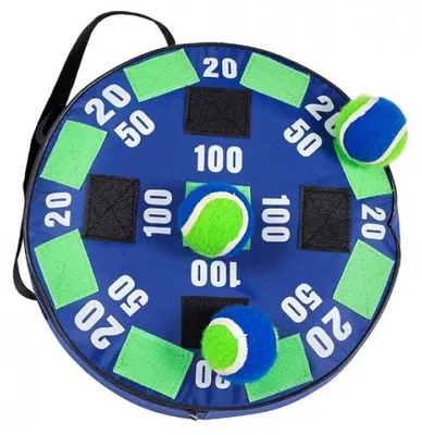 Image de Cible velcro gonflable ronde 36 cm avec balles scratch - jeu de tir - flechettes