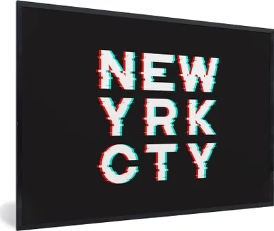 Produktbild von MuchoWow® MuchoWow® Gerahmtes Poster New York - Stadt - Rot 30x20 cm - Poster mit zchwarzem Bilderrahmen - Kunstdruck - Bild-Poster