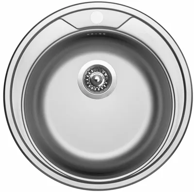 Immagine prodotto di Lavelli Lavello rotondo 510 V 0,6 mm in acciaio inox opaco per la cucina