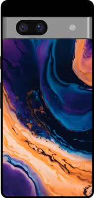 Immagine prodotto di Smartphonica Custodia per Google Pixel 7A con stampa in marmo - Custodia posteriore in TPU con design in marmo - Blu