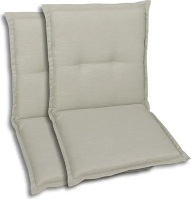Produktbild von GO-DE Textil, Sesselauflage Niederlehner, 2er-Set, Farbe: beige, Maße ca.: 100 cm x 50 cm x 7 cm