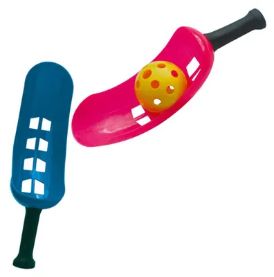 Produktbild von Scoop-Schläger-Set mit Lochball 2 Schläger 40 cm Kunststoff Outdoor Spiel