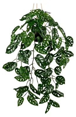 Produktbild von 94 cm Künstliche Hängepflanze Monstera im Topf für Dekoration im Wohnzimmer, Badezimmer und Büro