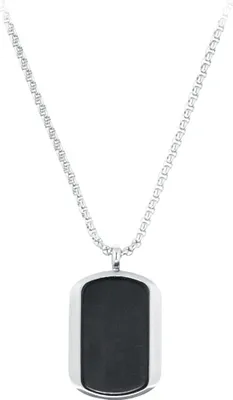 Produktbild von s.Oliver Dog Tag Kette für Herren aus Edelstahl mit Achat