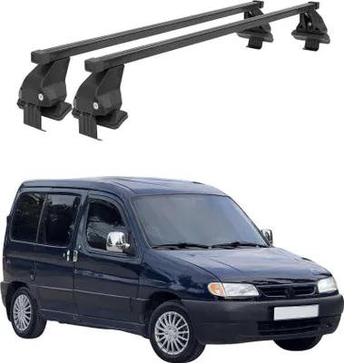 Image de Barres Transversales Menabo pour Citroen Berlingo MK1 1996-2010 Noir