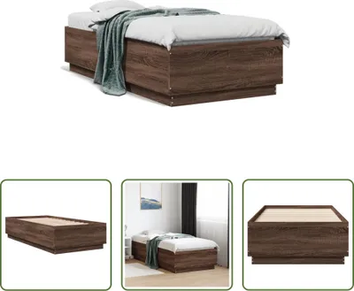 Immagine prodotto di The Living Store Struttura letto in rovere marrone 75x190 cm in materiale ligneo