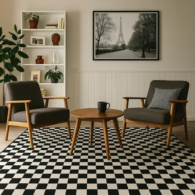 Produktbild von Designer Teppich Passion Modern Schwarz Weiss, Größe:160x225 cm