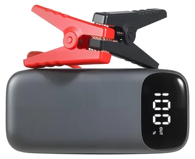 Immagine prodotto di Avviatore di emergenza, 6000 A di picco, pacco batterie per avviamento auto, booster portatile al litio da 12 V, power bank con 3 modalità (torcia e cavi di avviamento), per motori a benzina da 10 L e motori diesel da 10 L