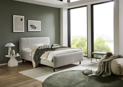 Produktbild von Meise Möbel Stauraumbett Primo 140x200 cm | Bettkasten & Lattenrost | Strukturstoff Beige | Metallfuß schwarz