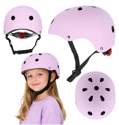 Obrázok produktu pre Detská bezpečnostná nastaviteľná cyklistická prilba Trike Fix LED 55-58 cm fialová