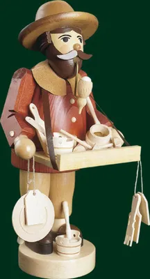 Produktbild von Räucherfigur Holzwarenhändler Höhe= 26cm NEU