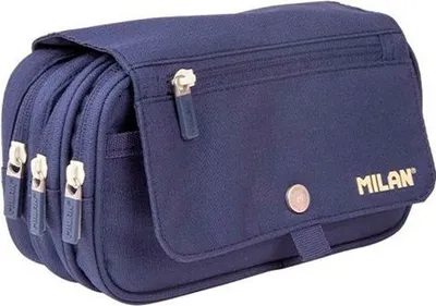 Immagine prodotto di Portamatite 3 scomparti con patta 1918 blu MILANO
