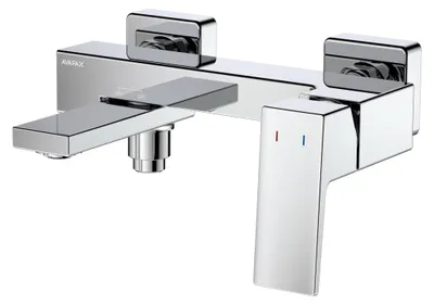 Produktbild von AVAPAX | Badewannenarmatur aus Messing - 156 mm Ausladung - Chrom glänzend - Mit Schwenkauslauf und Umsteller