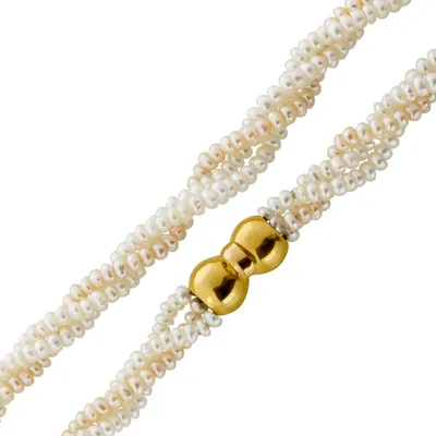 Produktbild von Japanische Biwaperlenkette Gold 750 18 Karat  42