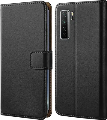 Produktbild von Handy Tasche für Huawei P40 Lite 5G Schutzhülle Bookstyle Etui Klapphülle Wallet Flip Cover Case Schwarz